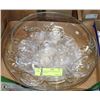 Image 1 : HEAVY GLASS PUNCH BOWL WITH GLASSES
