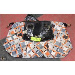 NEW COACH PURSE ORANGE/WHITE REPLICA PURSE