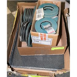 BOX OF GRINDING DISCS SOLD WITH FLOOR SANDING