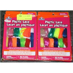 TWO MEGA PACKS OF ELMERS PLASTIC LACE