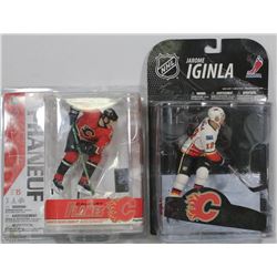LOT OF 2 CALGARY FLAMES FIGURES INCL PHANEUF &