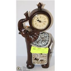 JEWELLED ELEPHANT CLOCK