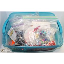 TOTE WITH ASSORTED BEADS AND NECKLACE MAKING