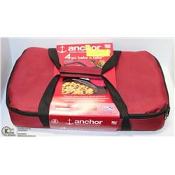 155) 4 PC BAKE N TAKE ANCHOR. COMES WITH 3L AND