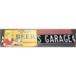 LOT OF 2 TINS SIGNS