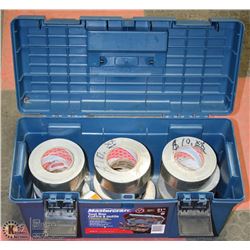 21" MASTERCRAFT TOOL BOX W/ ASST DUCT TAPE AND