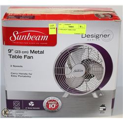 SUNBEAM 9" METAL TABLE FAN