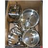 Image 1 : BOX W/BEAUMARK 9-PC STAINLESS STEEL POT