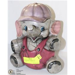 2-PC ELEPHANT COOKIE JAR - 11"-TALL
