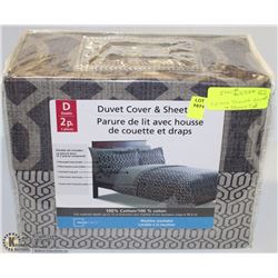MAINSTAYS 2 PIECE DUVET COVER & SHEET SET