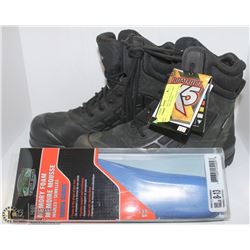 WORKLOAD STEEL TOE BOOTS AND PACK OF MEMORY FOAM