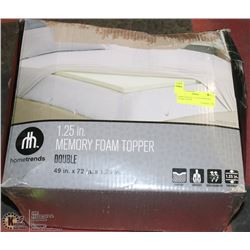 HOMETRENDS 1.25 INCH MEMORY FOAM TOPPER