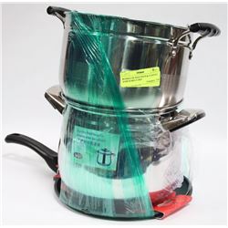 BUNDLE OF SOUP POTS & STARFRIT 10 INCH MULT-FRY