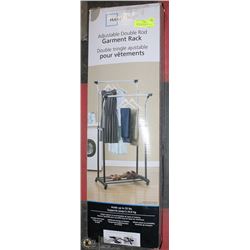 MAINSTAYS ADJUSTABLE DOUBLE ROD GARMENT RACK