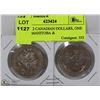 Image 1 : LOT OF 2 CANADIAN DOLLARS, ONE IS 1970 MANITOBA &