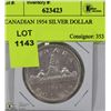 Image 1 : CANADIAN 1954 SILVER DOLLAR