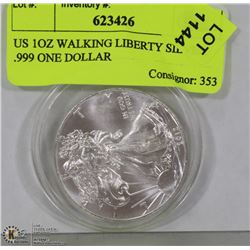 US 1OZ WALKING LIBERTY SILVER .999 ONE DOLLAR