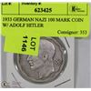 Image 1 : 1933 GERMAN NAZI 100 MARK COIN W/ ADOLF HITLER