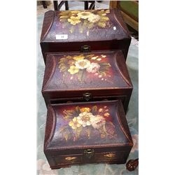 SET OF 3 GRADUATED TRUNKS