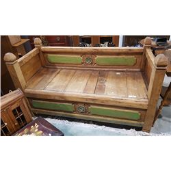 EARLY CARVED BENCH