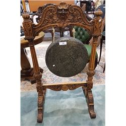 ANTIQUE CARVED FLOOR GONG