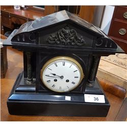 SLATE MANTLE CLOCK, NO KEY