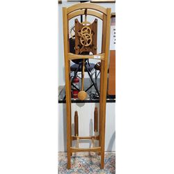 UNIQUE HANDMADE ALL WOOD GRANDFATHER CLOCK