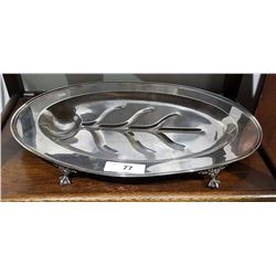 SILVER PLATE FOOTED TRAY