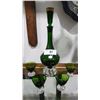 Image 1 : GREEN ART GLASS DECANTER SET