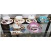 Image 1 : 6 ASSORTED TEACUPS & SAUCERS