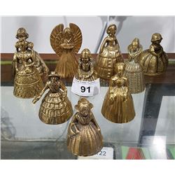 10 BRASS LADY BELLS