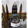 Image 1 : SIX PIECES ASSORTED MILITARY BULLETS & A GRENADE