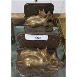 PAIR ANTIQUE SCOTTY DOG METAL BOOKENDS