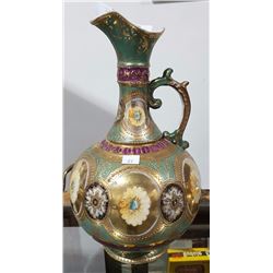 HIGHLY DECORATED PORCELAIN PITCHER