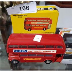 1950'S BUDGIE DOUBLE DECKER BUS DIE CAST W/BOX