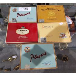 5 CIGARETTE TINS