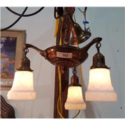 ART DECO 3 LIGHT PAN FIXTURE
