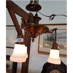 ART DECO 3 LIGHT PAN FIXTURE