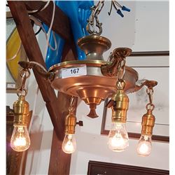 ART DECO 4 LIGHT PAN FIXTURE