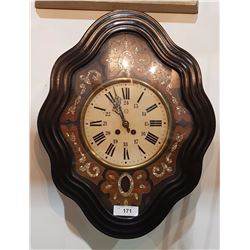 19TH CENTURY FRENCH WALL CLOCK NO KEY
