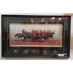 SIGNED LTD EDITION BILL MCMILLAN PRINT TITLED RCMP MUSICAL RIDE CHARGE