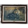 Image 1 : SIGNED LTD EDITION LISA RASMUSSEN PRINT TITLED LION & WARTHOG