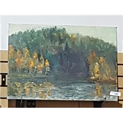 ORIGINAL OIL ON BOARD LITHUANIAN ARTIST SIGNED
