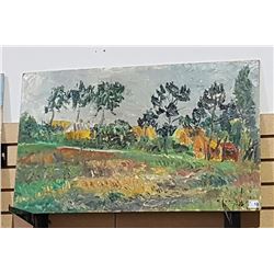 ORIGINAL OIL ON BOARD LITHUANIAN ARTIST SIGNED