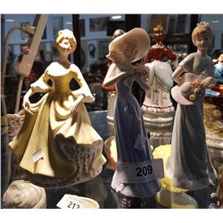 3 PORCELAIN FIGURINES