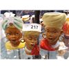 Image 1 : LOT OF 3 HEAD VASES
