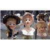 Image 1 : LOT OF 3 HEAD VASES