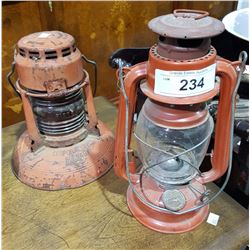 2 LANTERNS- CORPORATION OF BURNABY & A BAT LANTERN