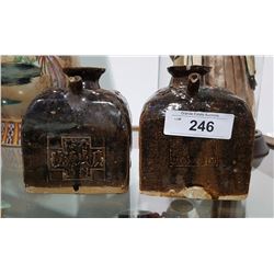 PAIR ASIAN POTTERY PITCHERS