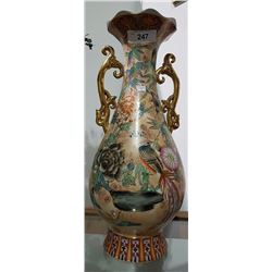 ASIAN DOUBLE HANDLED VASE